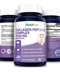 NusaPure Collagen Peptides Complex 1500mg 180caps (Non-GMO & Gluten-Free)