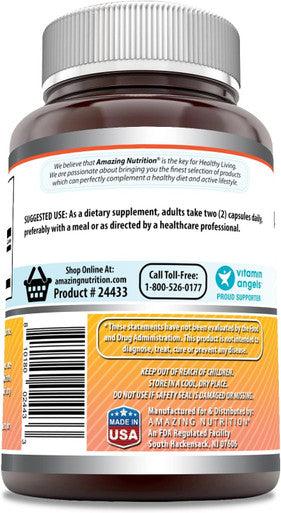 Amazing Nutrition Formulas Berberine 1000mg Per Serving 120 Capsules Supplement | Non GMO | Gluten | Made in USA