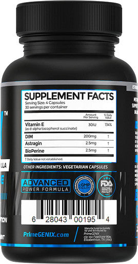 PrimeGENIX DIM 3X Diindolylmethane DIM Supplement for Estrogen Metabolism Hormone Balance Body Building