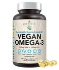Premium Vegan Omega-3 Supplement. Fish Oil Alternative! Plant Based & EPA Algae Oil. 120 Carrageenan Free Softgels. Marine Algal Essential Fatty s. Joint, Heart, Skin, Brain, Eye, Immune Care.