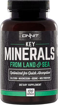 Onnit Key Minerals Calcium Magnesium Molybdenum and Iodine Supplement 120ct