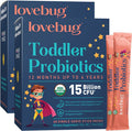 Lovebug Award Winning Probiotics Constipation and Stomach Discomfort Softer Bowel Movements Easy-to-Take Powder Ages 12 Months to 4 Years 60 Packets
