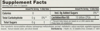Culturelle Health Wellness Probiotic Vegetarian Capsules 30 ea