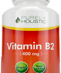 Purely Holistic Vitamin B2 Riboflavin 400Mg - 240 Vegan Capsules, 8 Month Supply - High Strength B2 Vitamins - Non Gmo & Gluten Free - Supports Energy Production & Cellular Health
