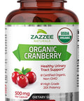 Zazzee Usda Organic Cranberry 25:1 Extract, 12,500 Mg Strength, 100 Vegan Capsules, Over 3 Month Supply, Standardized, Concentrat