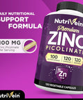 Nutrivein Premium Zinc Picolinate, Ashwagandha, And Liposomal Glutathione Supplement Bundle: Sea Moss, Reduced Glutathione, & Zinc Supplements For Men & Women For Immunity, Detox, Rest, & Recovery