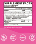 Vitacook Women S Probiotics, 100 Billion Cfu, 18 Strains, Prebiotics, Cranberry, Vb6 & Vc, Mood, Vaginal & Urinary Tract Health, Shelf Stable, 60 Delayed Release Caps