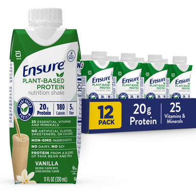 Ensure 100% Plant-Based Vegan Protein Nutrition Shakes & Clear Nutrition Liquid Drink 0G Fat 8G Of Protein Mixed Fruit 10 Fl Oz (Pack Of 12)