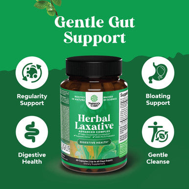 Natures Craft Herbal Laxative Capsules with Probiotics Natural Laxative Pills to Cleanse Colon and Support Digestive System with Psyllium Husk Powder Senna Leaf Cascara Sagrada Gentle Laxative for Women & Men