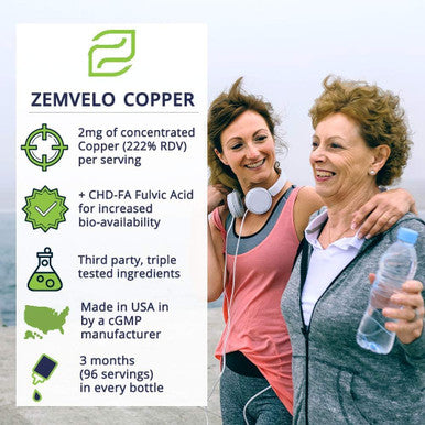 Liquid Ionic Chelated Copper Natural Elixir For Healthy Connective Tissue Healthy Hair, Skin, Nails & Collagen Healthy Iron Levels Mood Balance 96 Day Supply