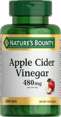 Nature's Bounty Apple Cider Vinegar 480mg, 200 Tablets