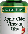 Nature's Bounty Apple Cider Vinegar Pills Vegetarian Supplement Plant Based 480Mg 200 Tablets