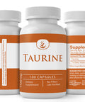 PURE ORIGINAL INGREDIENTS Taurine, (100 Capsules) 100% Pure, No Additives Or Fillers, Lab Verified