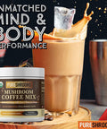 PureShrooms Mushroom Coffee - Focus & Create with Chaga & Lion's Mane. Memory, Focus, Immune Booster. Keto Friendly (50 Servings, 100 Grams)