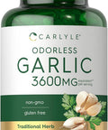 Carlyle Odorless Garlic Softgels 3600 mg | 400 Count | Allium Sativum Bulb | Non GMO Gluten Supplement