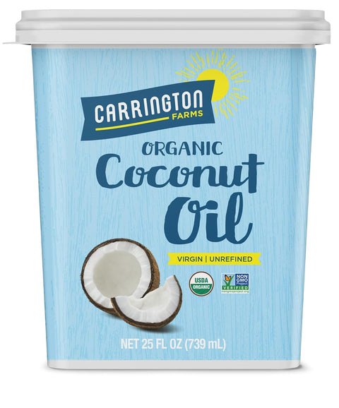 Carrington Farms Organic Virgin Cold Pressed Coconut Oil for Cooking, Unrefined & Nutrient Dense, MCT Oil for Hair & Skin, Non-GMO, Vegan & Gluten-Free, Perfect for Baking & SautÃƒÆ’Ã‚Â©ing, 54 Fl Oz