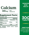 Nature's Bounty Calcium Plus 500 Mg Vitamin D3 Immune Support & Bone Health 300 Tablets