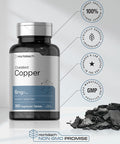 HorbAach Chelated Copper Supplement 6Mg 300 Tablets Essential Trace Mineral Vegetarian, Non-Gmo, Gluten Free