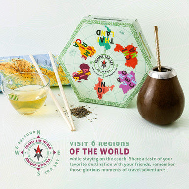 Acorus Travel Tea Set | Round-The-World Trip of Your Dreams with Selection of Teas You Have Never Tasted Before | Assorted Tea Set | Herbal and Fruit Variety Pack | 60 Tea Bags