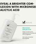 Eclat Skincare Salicylic Acid Cleanser - Acne Face Wash With Niacinamide Vitamin E & Green Tea - Pore Cleanser For All Skin Types - Blemish Fighting Face Wash - 150Ml