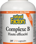 Natural Factors Vitamin B Hi Potency Complex 210 Capsules