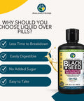 Amazing Herbs Premium Black Seed Oil - Cold Pressed Nigella Sativa Aids In Digestive Health, Immune Support, Brain Function, Joint Mobility, Gluten Free, Non Gmo - 32 Fl Oz (Pack Of 3)