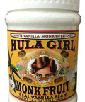 Hula Girl Organic Monk Fruit Extract Sweetener with Erythritol infused with Vanilla Bean Pod, Net Wt. 14.1 oz / 400 grams Jar