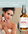Retinol Serum by Eva Naturals 2.5 Retinol Serum for Face with Hyaluronic Acid Vitamin E Organic Aloe Retinol Face Serum that Reduce Wrinkles Fine Lines Dark Spots Anti Aging Serum 2 oz