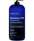 Majestic Pure Rosemary Oil Shampoo for Hair Growth - Volumizing & Nourishing Shampoo - with Vitamin E & Argan Oil - Sulfate Free, for Men & Women - 16 fl oz