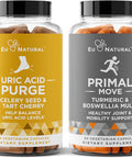 Eu Natural Uric Acid Purge and Primal Move Bundle - Advanced Whole-Body Joint Health Support for Active Mobility Flexbility & Comfort