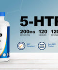 Nutricost 5-HTP 200mg, 120 Vegetarian Capsules (5-Hydroxytryptophan) - Gluten Free & Non-GMO