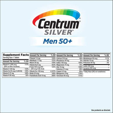 Centrum Silver Men 50+, 200-Count Bottle