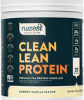 Nuzest Pea Protein Powder Clean Lean Protein Premium Vegan Plant Based Dairy Gluten GMO Naturally Sweetened Protein Shake Smooth Vanilla 20 Servings 1.1 lb