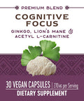 Nature's Way Cognitive Focus, with Gingko, Lion's Mane & Acetyl L-Carnitine, 270 mg per Serving, 30 Capsules