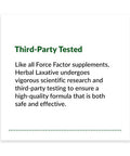 Force Factor Herbal Laxative for Constipation Relief for Adults Digestion Supplement Made with Senna to Cleanse Detox and Soothe Laxatives for Constipation for Women and Men 250 Tablets