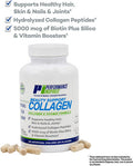 Performance Inspired Nutrition Collagen Joint/Skin/Nails/Beauty Support Capsules Contains 5000mcg of Biotin Silica Aloe Vera Collagen Peptides Hydrolyzed Acid AllNatural Big 120 Ct