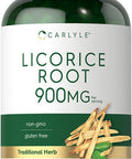 Carlyle Licorice Root Capsules 900mg | 300 Count | Root Extract Supplement | Non-GMO, Gluten Free
