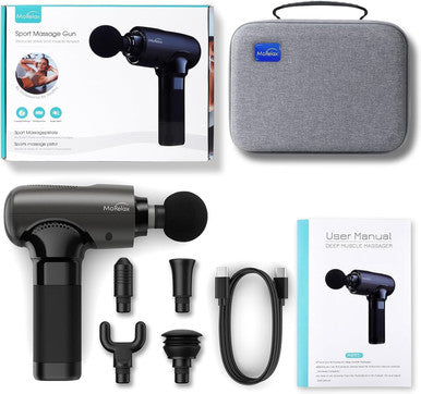 Cotsoco Massage Gun Deep Tissue,Portable Percussion Muscle Massager For Whole Body Back Pain Relief,Electric Handheld Sport Massager With 5 Massage Heads 5 Speed