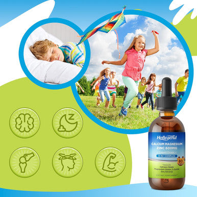 Liquid Calcium Citrate Drops With L-Lysine 500Mg, Magnesium & Zinc, Calcium Citrate 600Mg Supplement With Vitamin D3 & K2 For Kids & Adults, Muscle & Bone Support, Immune, Brain & Lip Health, 2 Fl Oz