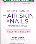 Nature's Bounty Optimal Solutions Hair Skin & Nails Extra Strength Softgels 150 Count (Pack Of 1) Package May Vary