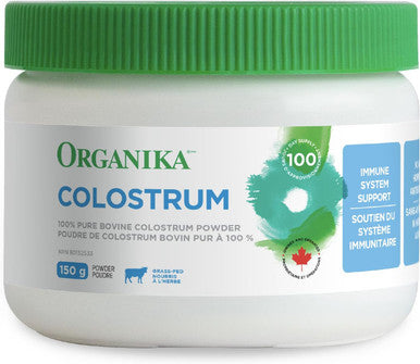 Organika Colostrum Powder (Bovine)- For Better Immune Support, Calcium Source For Stronger Bones, Promotes Gut Health - Grass-Fed | Non-Gmo, Clean And All-Natural Formula - 150G