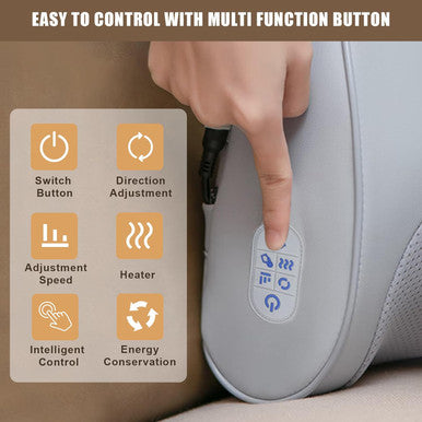 Back Massager Pillow With Heat And Deep Tissue Kneading For Body Pain Relief, Which Can Relax Waist, Shoulder And Foot, Easily Relieve Pressure At Home