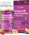 Sugar Multivitamin Gummies for Women 14+ w/Iron Inositol Folate Biotin Womens Daily Multivitamin Gummy w/Vitamin A C B D3 K2 for Hair Skin Energy Immune Mixed Flavors