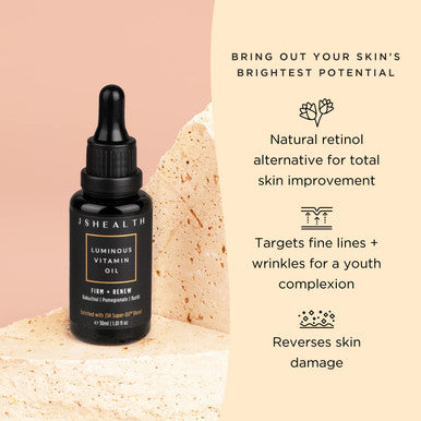 JSHealth Hydrating Face Oil For Women And Men With Rose Oil & Vitamin E Oil For Skin - Facial Oil For Dry Skin