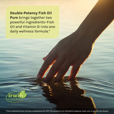 Irwin Naturals Double-Potency Fish Oil 2,000Mg Purified Daily Wellness Formula With High Levels Of Omega-3 Efa'S Vitamin D3 Epa & Dha - Natural Non-Fishy Citrus Flavor - 60 Liquid Softgels