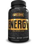 5% Nutrition Core Energy | Sustained Focus, Energy & Cognitive Performance w/ Infinergy , L-Theanine, Theobromine, TeaCrine, Pterostilbene (30 Servings / 60 VegCaps)