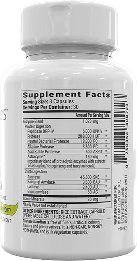 BiOptimizers - P3-OM (60 Capsules) and Gluten Guardian (90 Capsules) Supplement Bundle