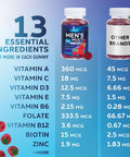 Men Multi Vitamin Gummy - Multi-Vitamin For Men Daily Nutritional Support With Vitamins A, C, D, E, B12, Zinc, Folate, Biotin & More - Energy, Memory, Focus & Immune Health Support - 60 Gummies