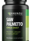 Saw Palmetto Prostate Supplements for Men as Potent DHT Blocker for Hair Growth and Beta Blocker to Decrease Frequent Urination Saw Palmetto Once Daily 100 Count