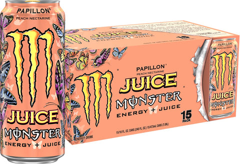 Monster Energy Juice Monster Mango Loco, Energy Drink, 16 Ounce | Energy + Juice, Pack of 15